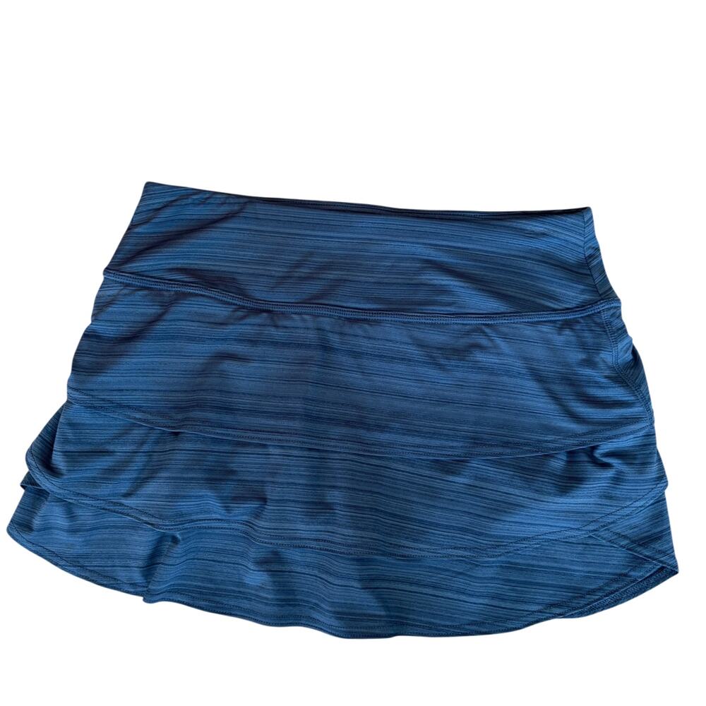 Athleta Dark Blue Swagger Tier Ruffle Tennis Skirt Skort Womens Size Small